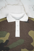 Close-Up - White Collar and Button Detail