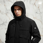 Close-up with hood up