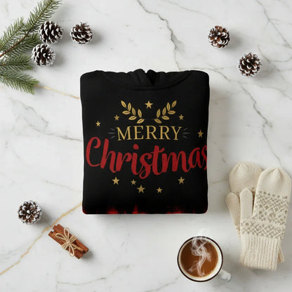 Close-up with pine cones, mittens, and warm mug