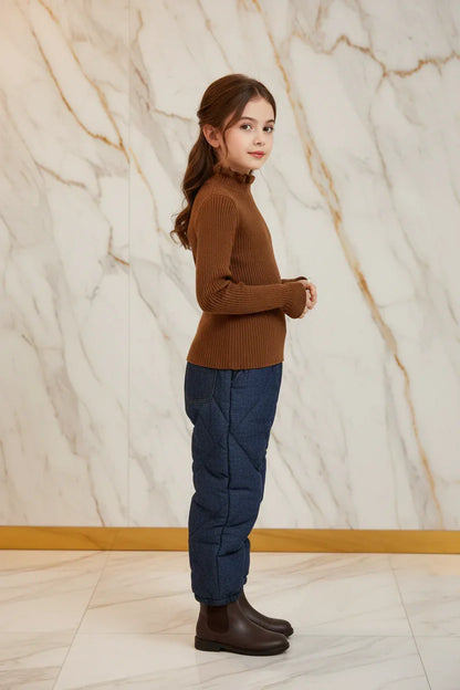 سويتر Coffee مبطن مع بنطال جينز - جانبي أيسر