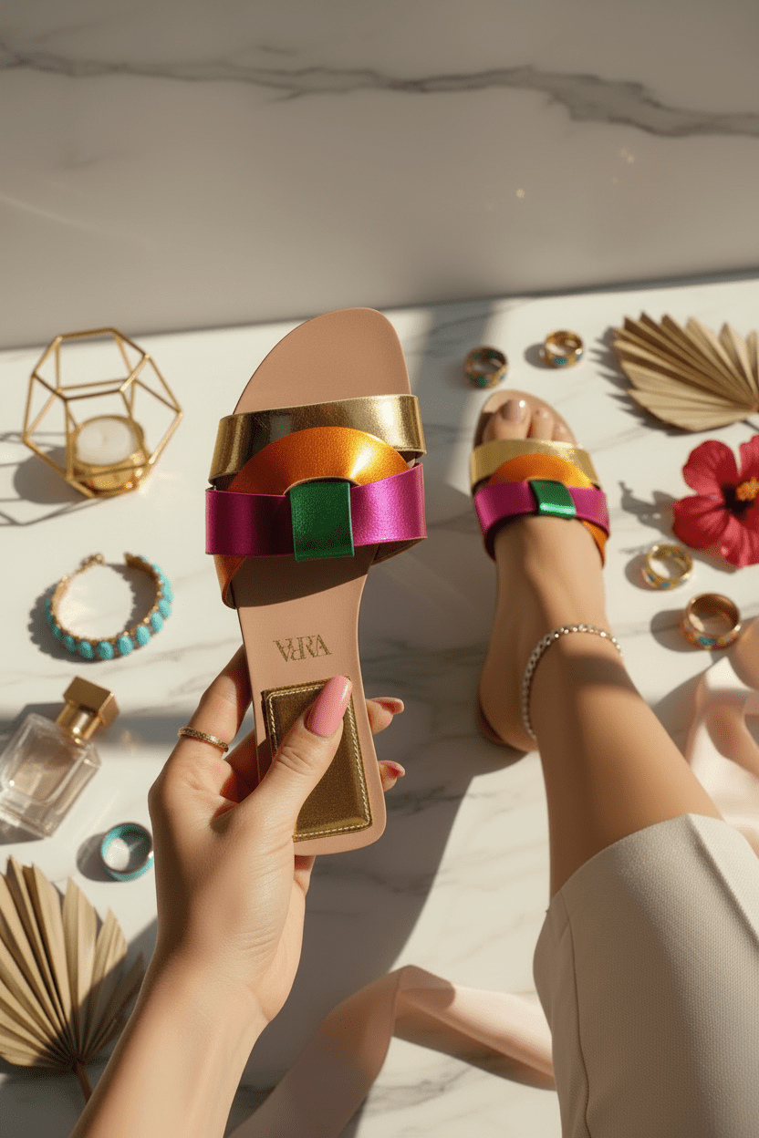 Colorful Sandal Lifestyle Portrait