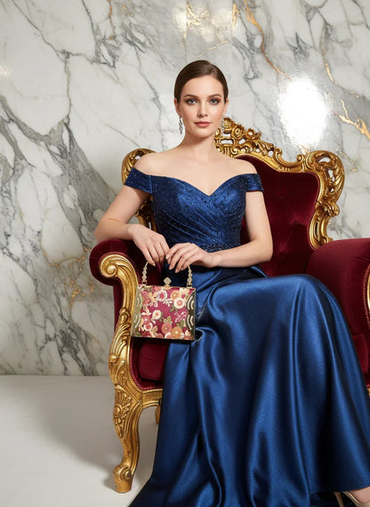 Confident Pose - Clutch Displayed on Chair Arm