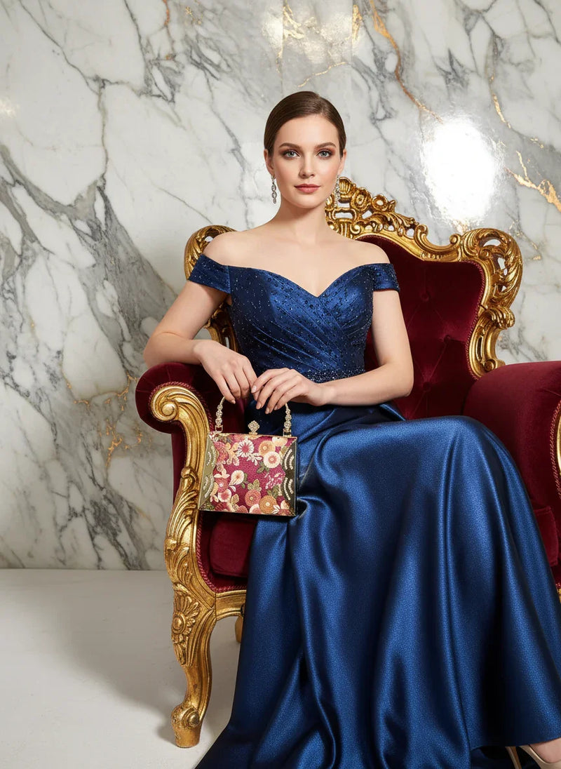 Confident Pose - Clutch Displayed on Chair Arm