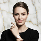 Confident smile with marble veining