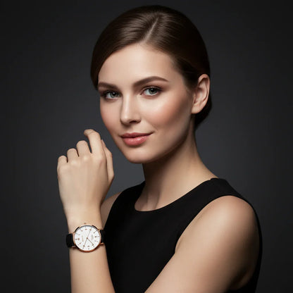 Confident smile with watch visible