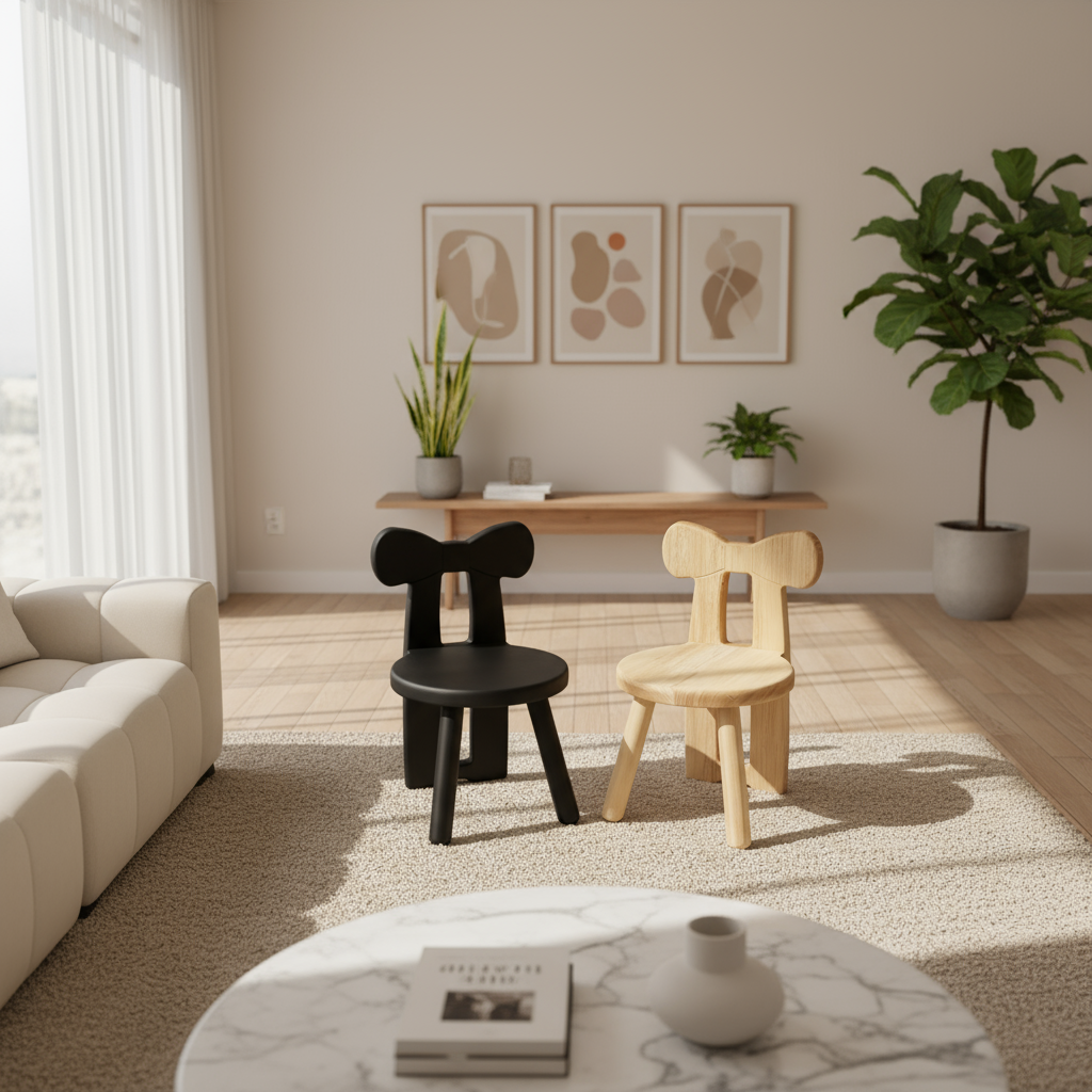 Contemporary living room with plants