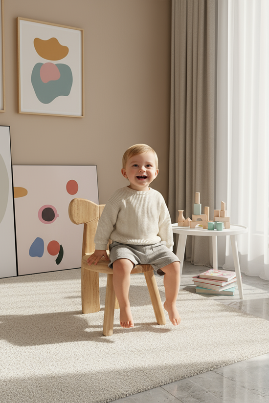 Contemporary playroom with neutral tones