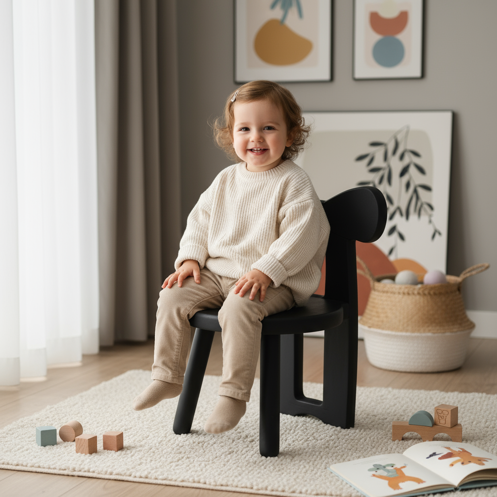 Contemporary playroom with neutral tones