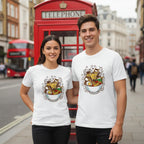 Couple at Red Phone Box White