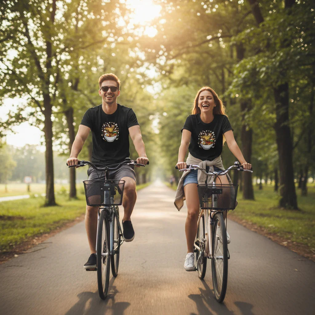 Couple Cycling