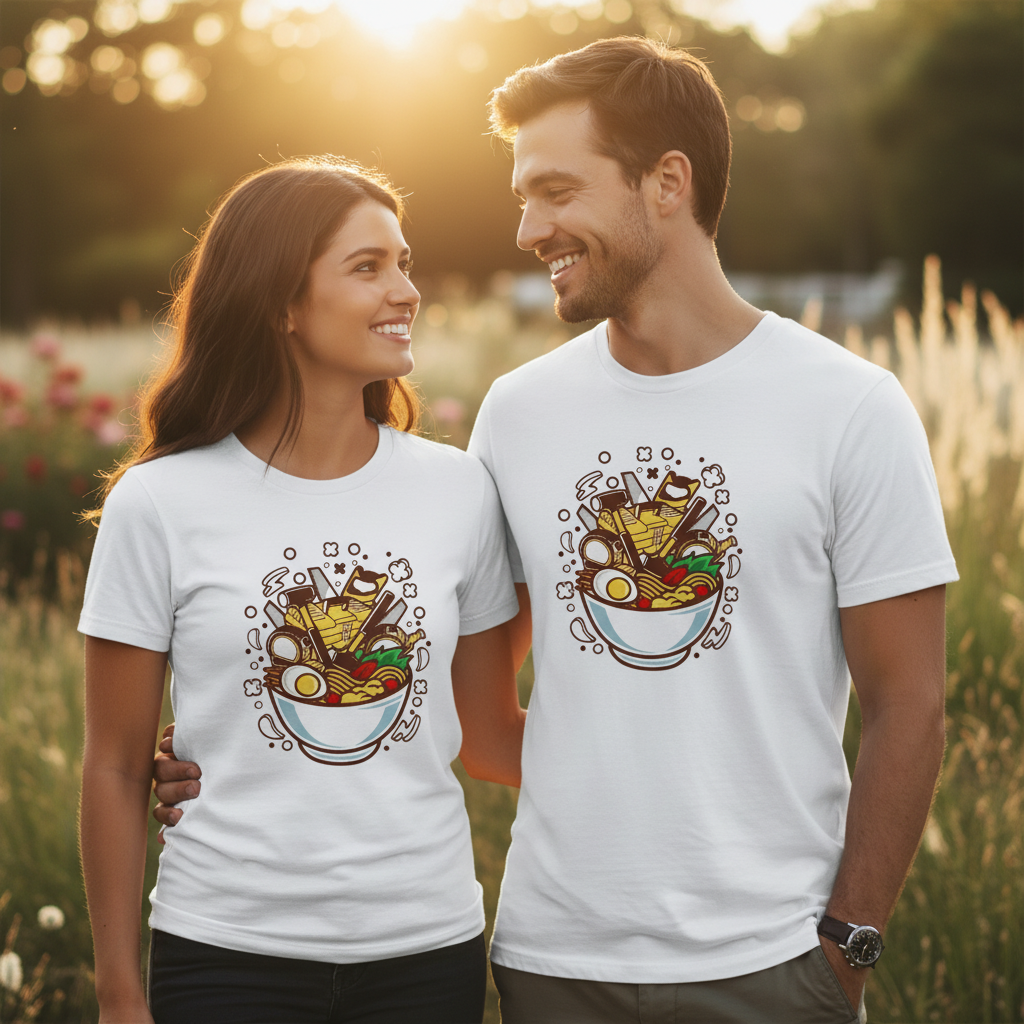 Couple Front View White