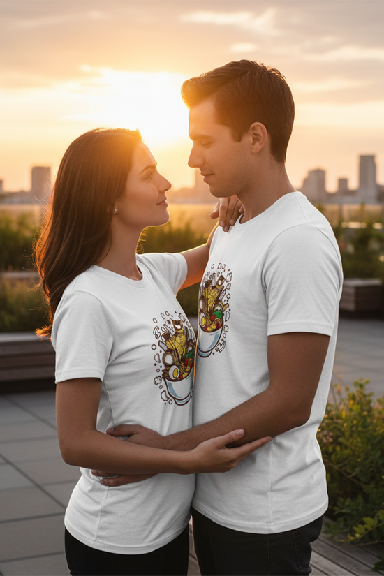 Couple Side Profile White