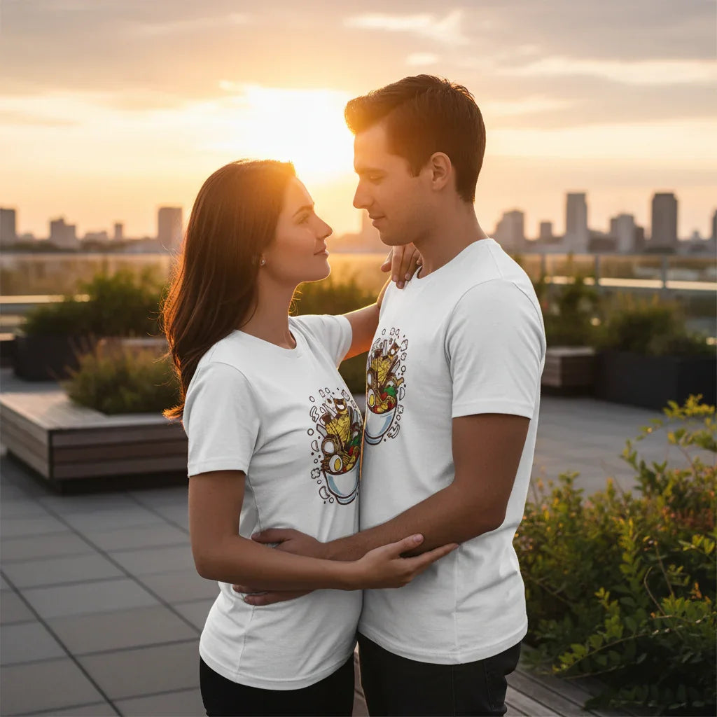 Couple Side Profile White