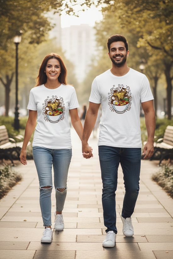 Couple Walking Towards Camera White