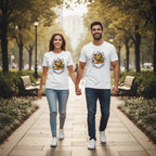 Couple Walking Towards Camera White
