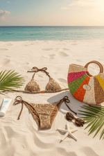 Crochet Bikini Beach Golden Hour