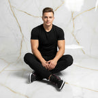 Crossed legs casual pose