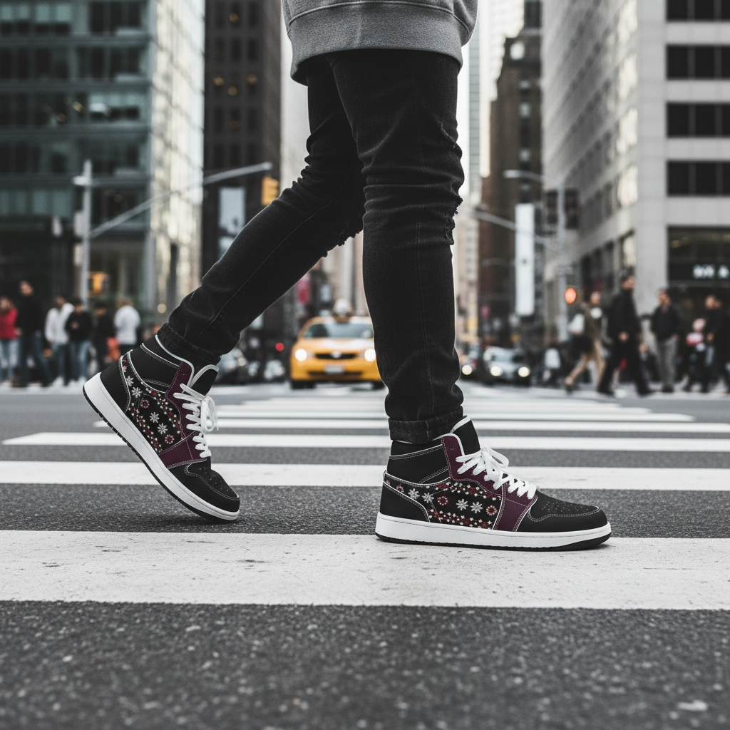 Crossing city street