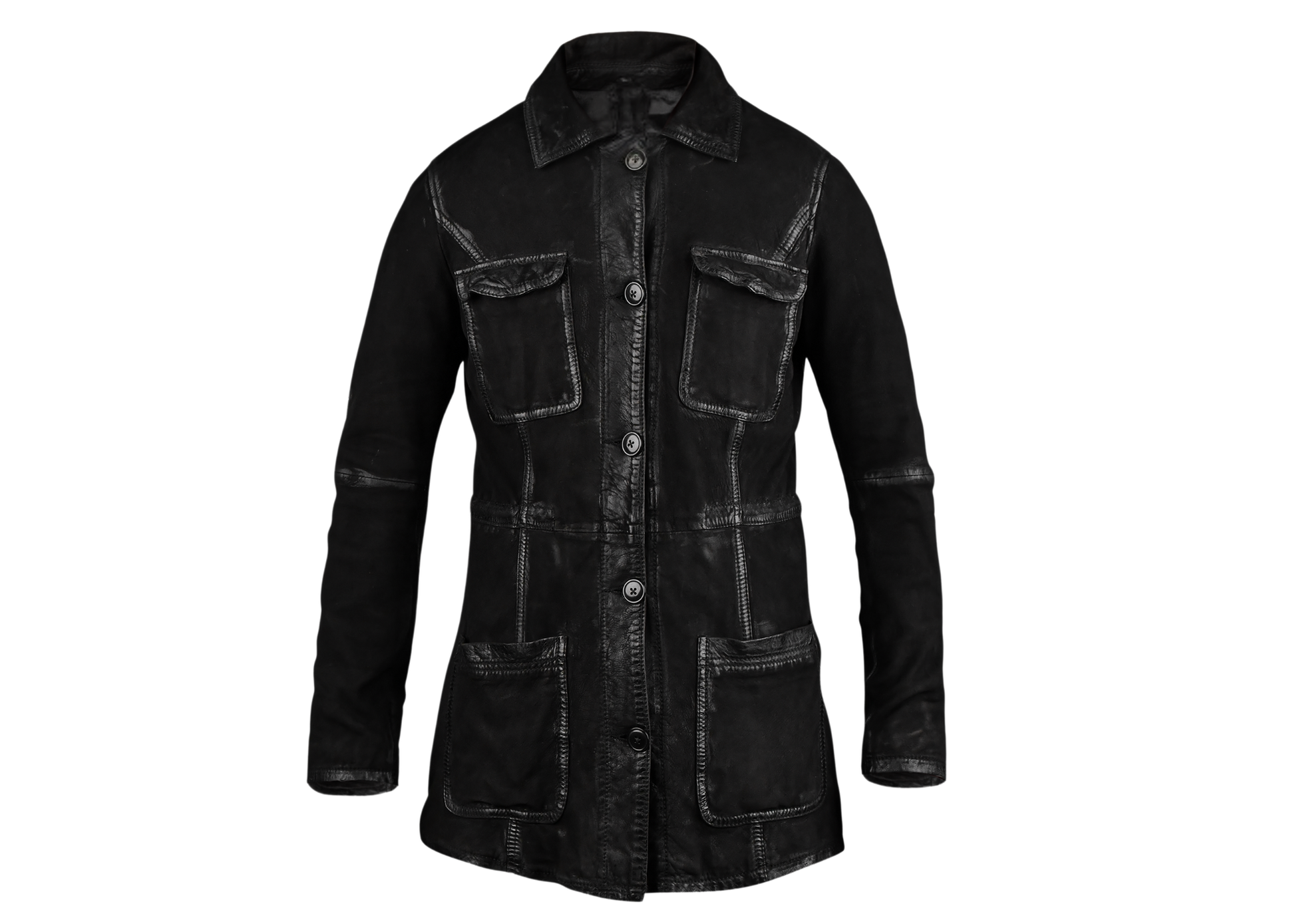 Sustainable Eco Luxe Men's Black Sheepskin Leather Rider Jacket - Classic Fit