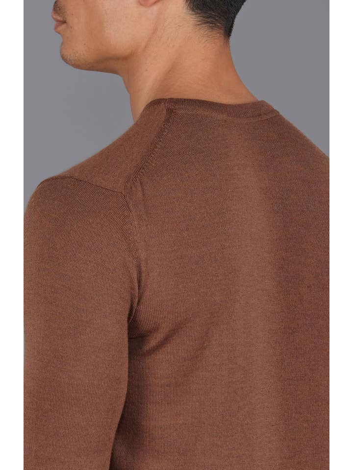 Men's Premium Extra Fine Merino Wool Crew Neck Jumper Sweater