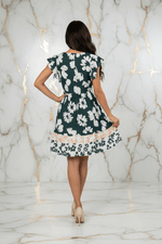Dark Green Dress - Back View