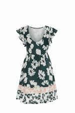 Dark Green Dress - Ghost Mannequin Front with Inner Lining