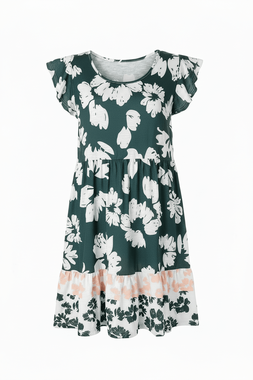 Dark Green Dress - Ghost Mannequin with Inner Lining