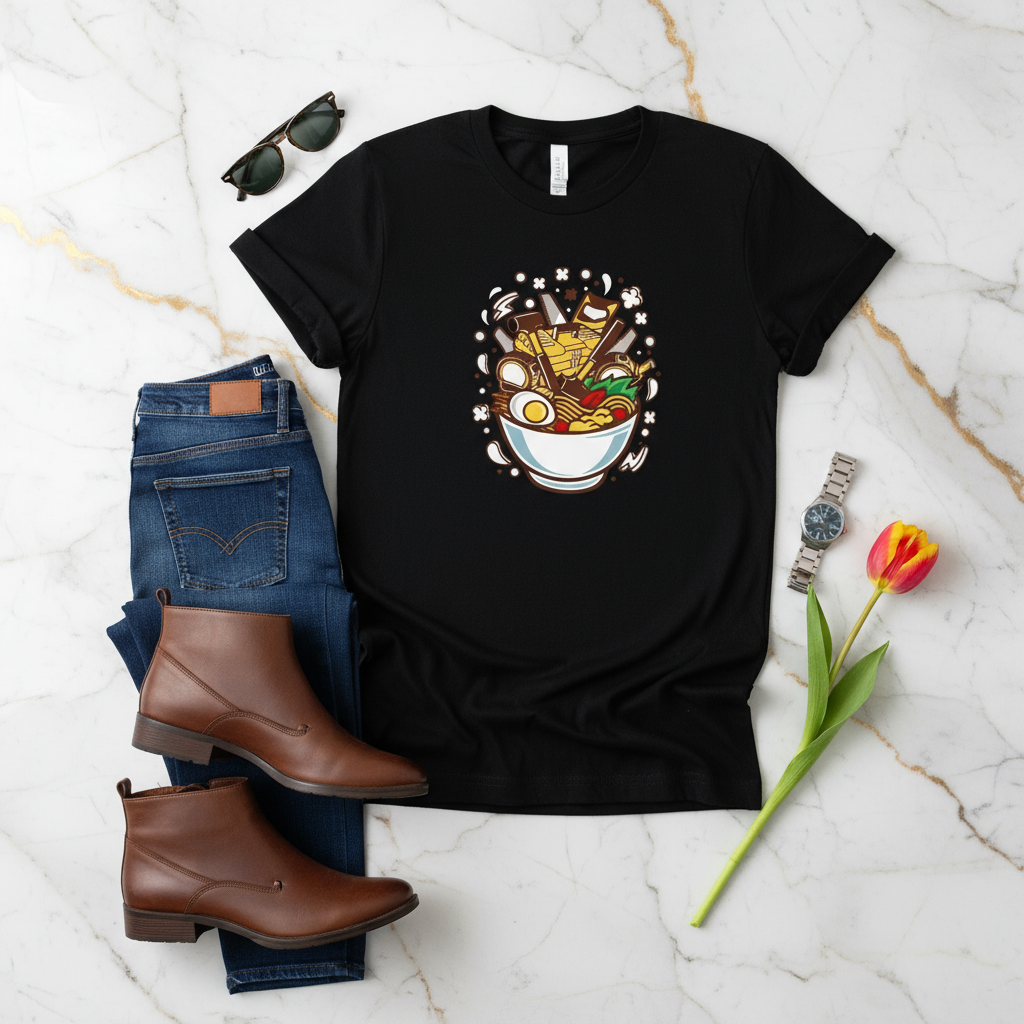 Dark Jeans with Tulip