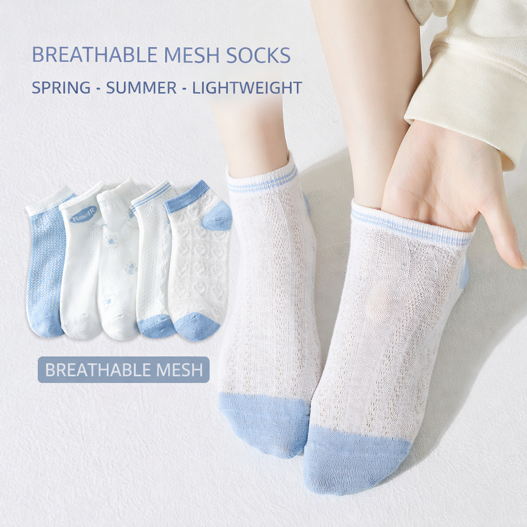 Breathable Mesh Boat Women Socks