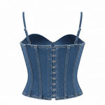 Denim Corset Top - Back View