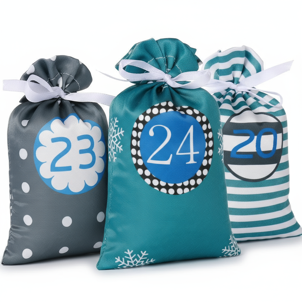 Detail shot of bags 23, 24, and 20