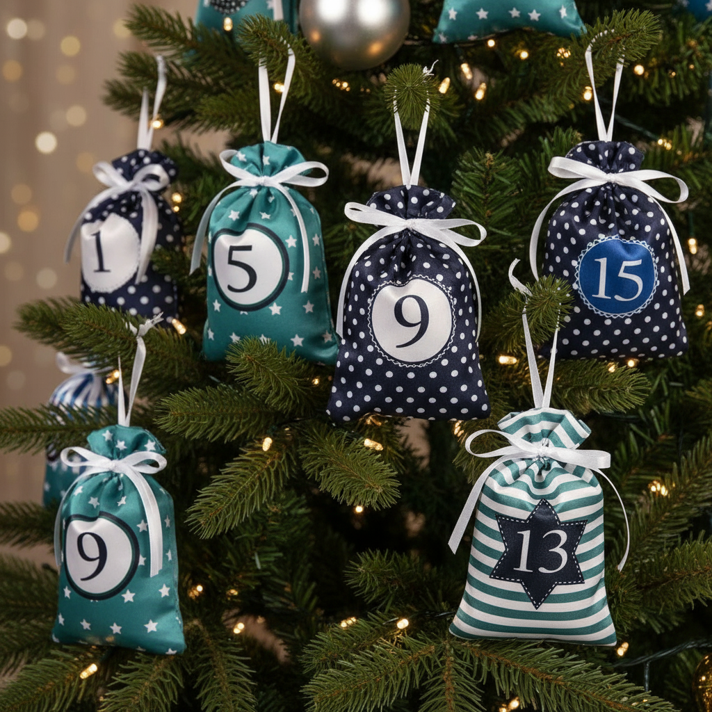 Detail shot of bags on tree branches