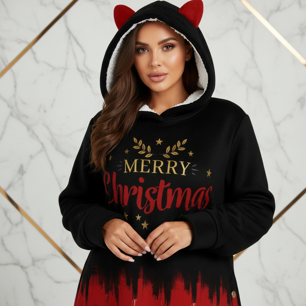 Detail shot of Merry Christmas text