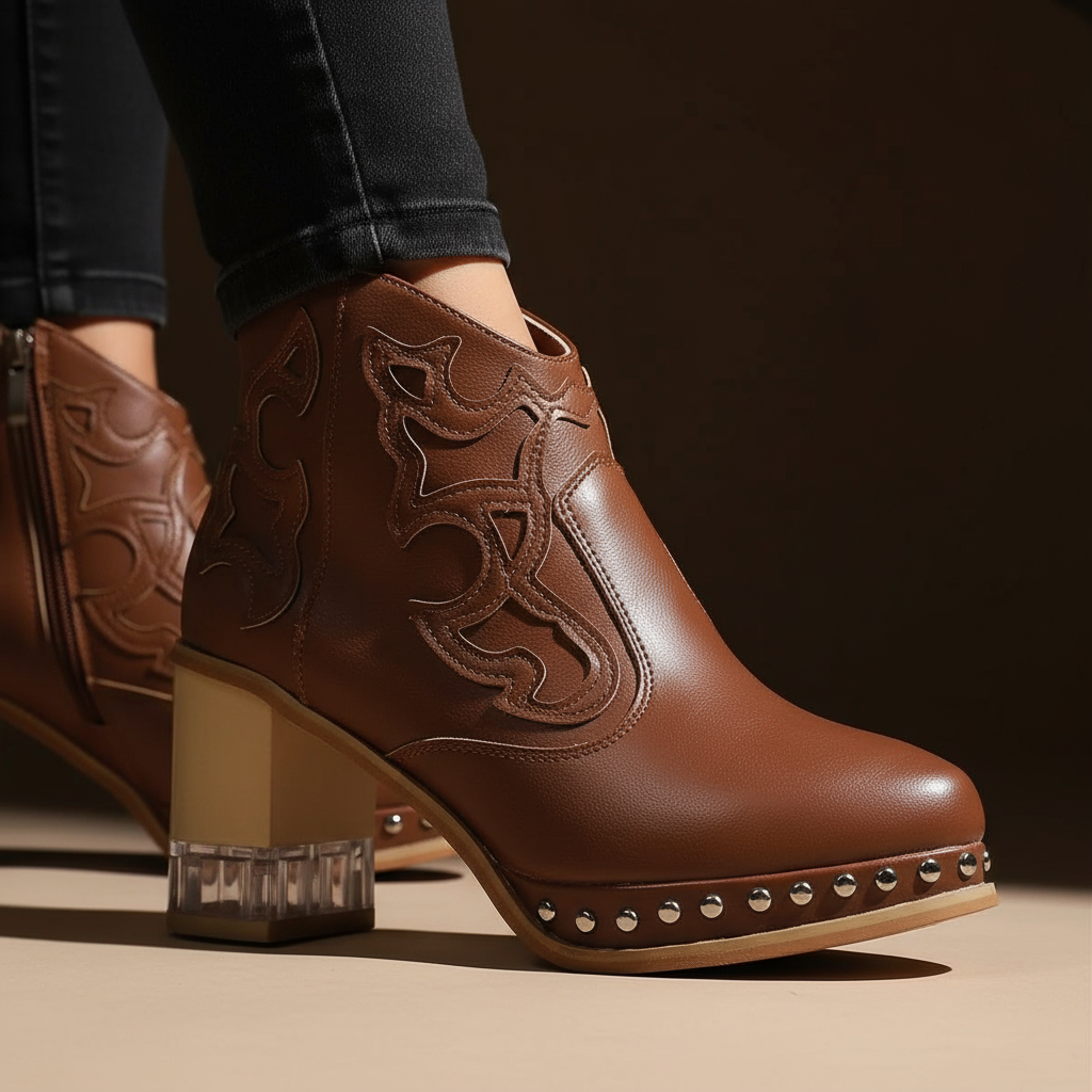 Detail shot of studded platform