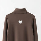 Double Sided German Fleece Coffee Thickened Sweater