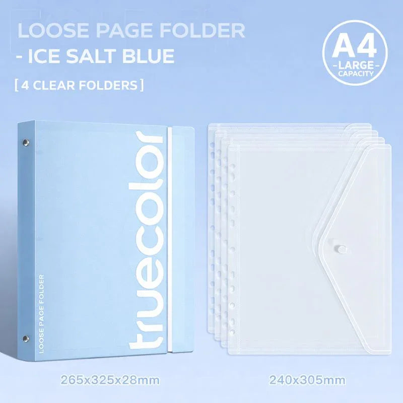 A4 Loose-Leaf Folder Information Book Transparent