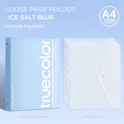 A4 Loose-Leaf Folder Information Book Transparent