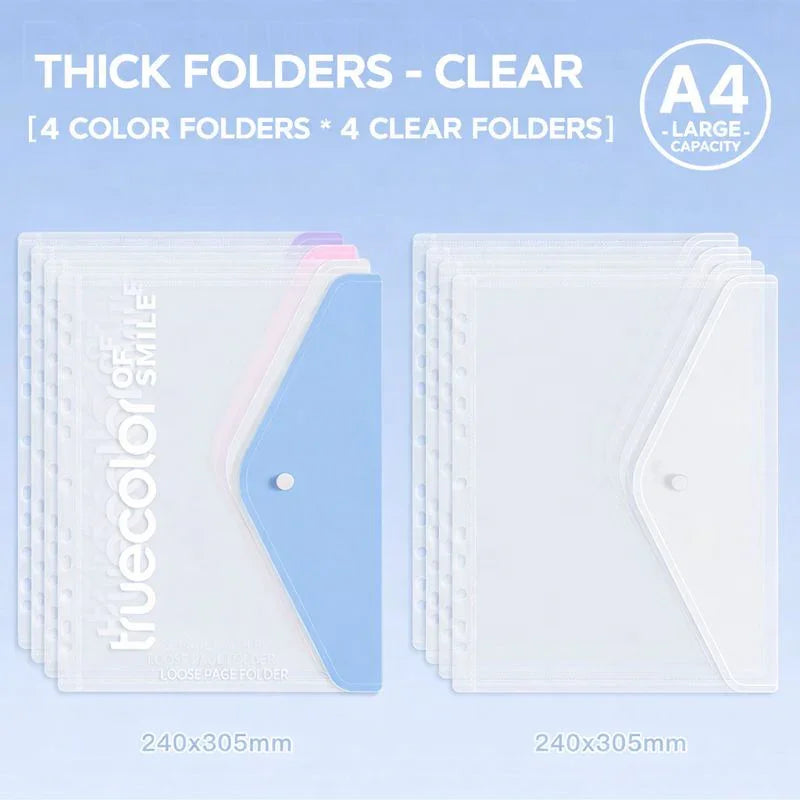 A4 Loose-Leaf Folder Information Book Transparent