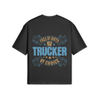 Free By Birth Cotton Black T-Shirt