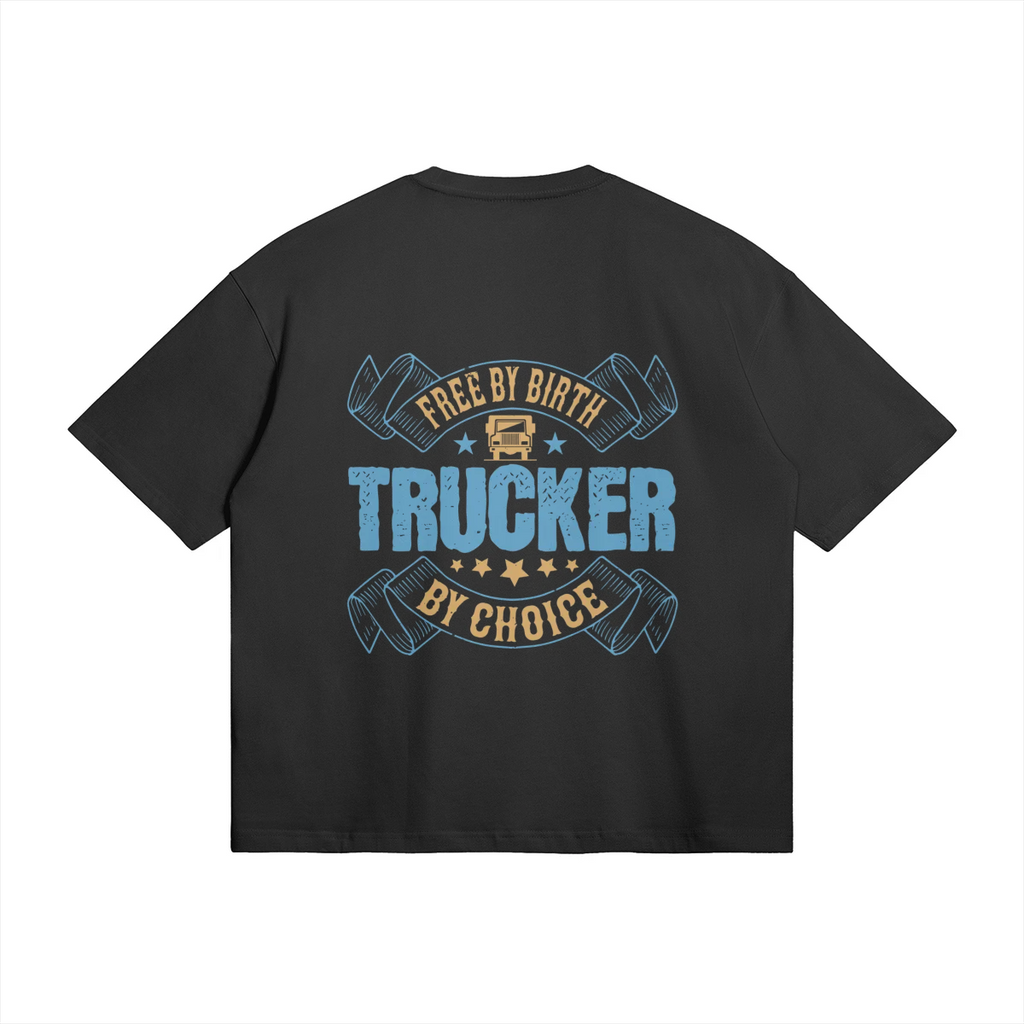 Free By Birth Cotton Black T-Shirt