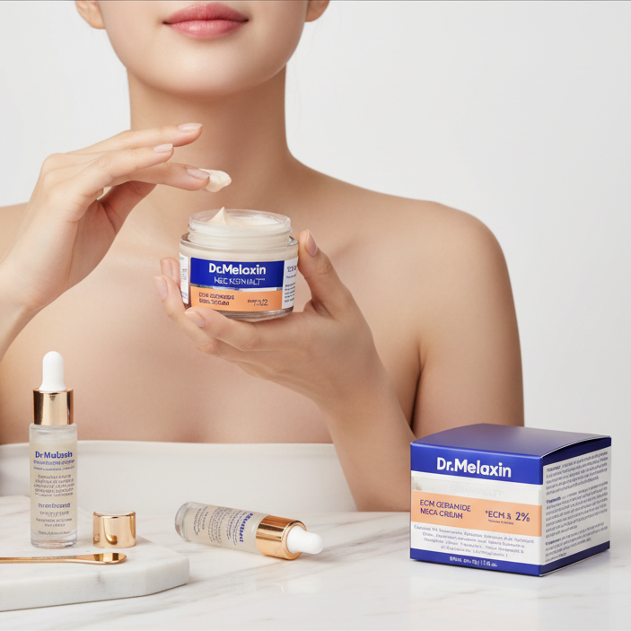 Dr.Melaxin Neck Cream - Woman Applying 5