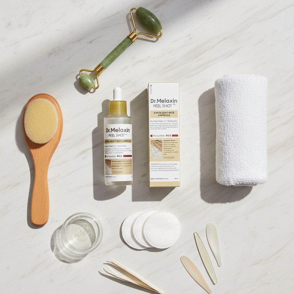 سيروم Dr.Melaxin Peel Shot الأرز مع أدوات العناية - 1