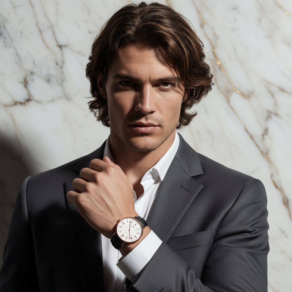 Dramatic lighting with flowing hair