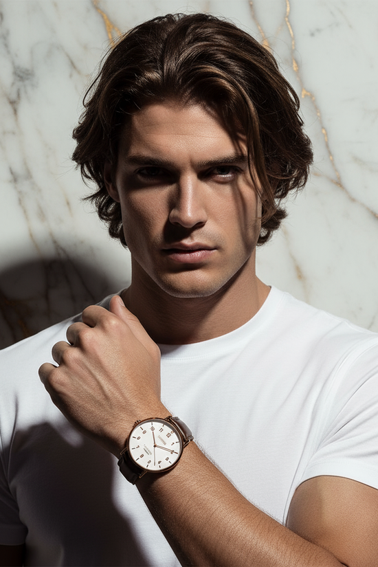 Dramatic lighting with flowing hair