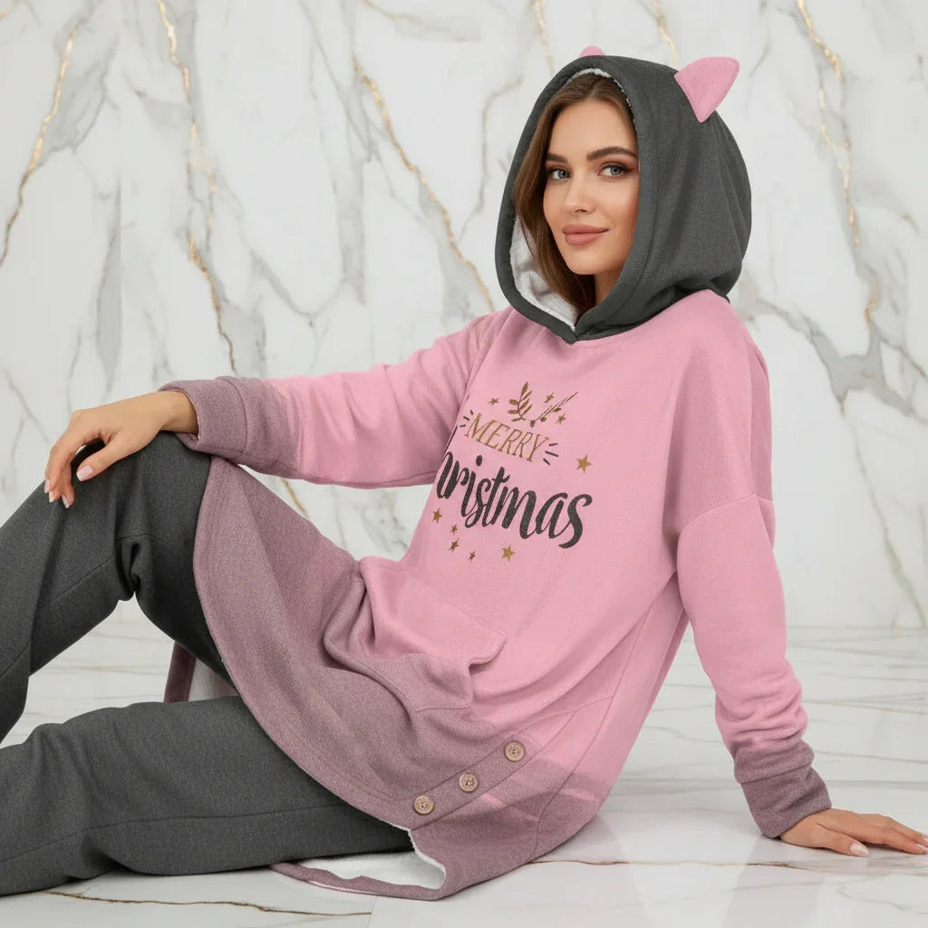 Dramatic side angle showing drape