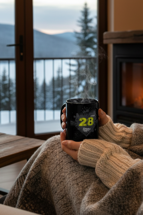 Dubstep Mug Cozy Winter Front View