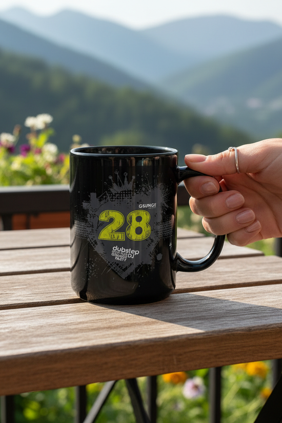 Dubstep Mug Feminine Overhead View