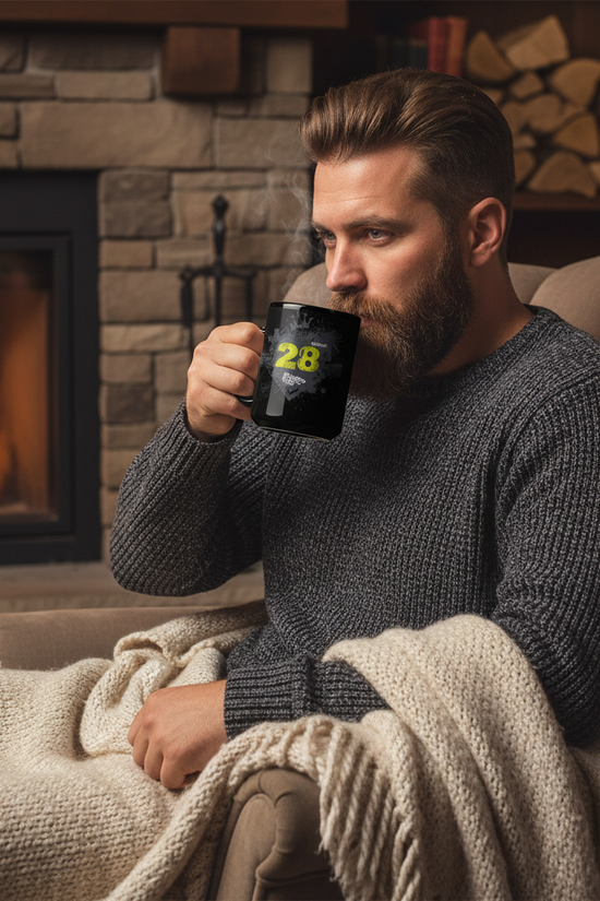 Dubstep Mug Masculine Winter Three-Quarter View