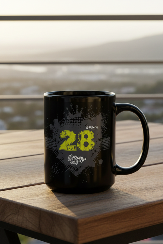Dubstep Mug Three-Quarter View