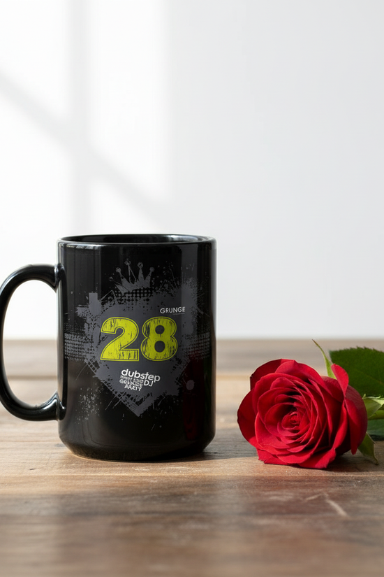 Dubstep Mug with Rose